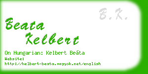 beata kelbert business card