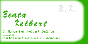 beata kelbert business card
